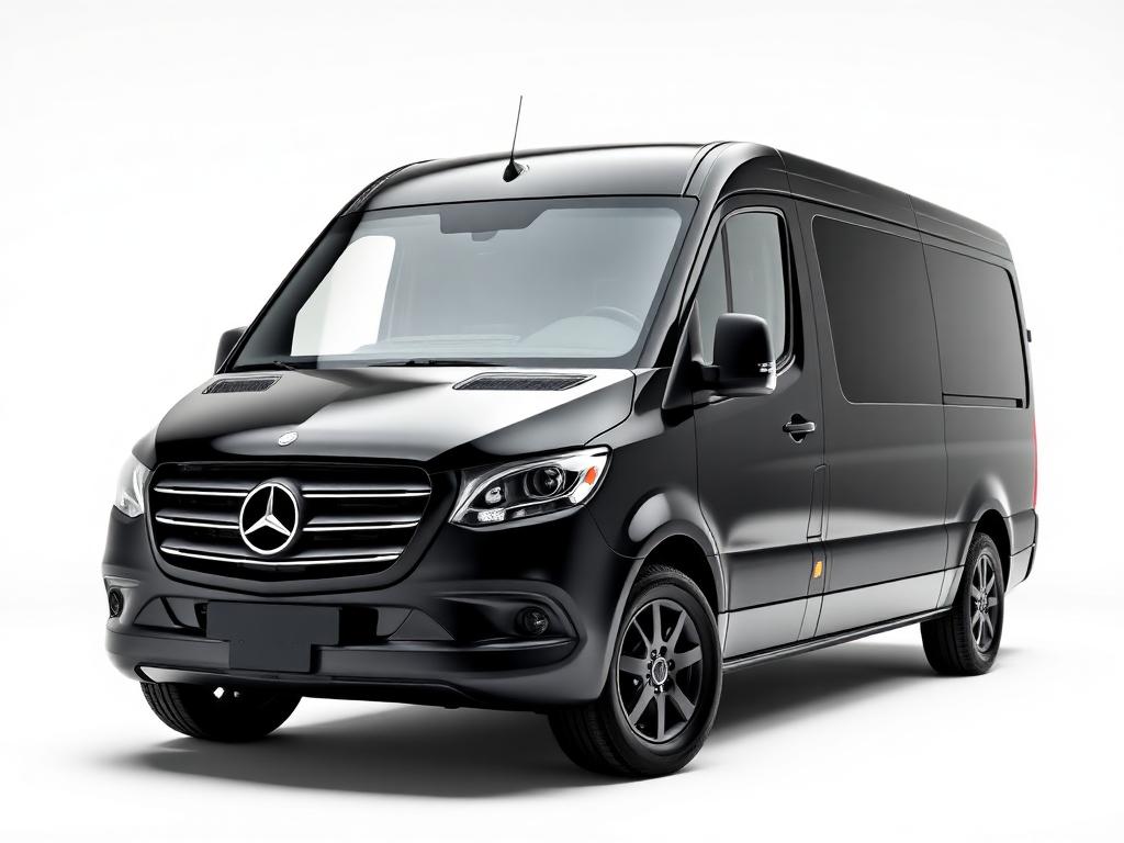 Schwarzer Mercedes-Benz V-Klasse Van für Gruppentransfers zum Flughafen Wien